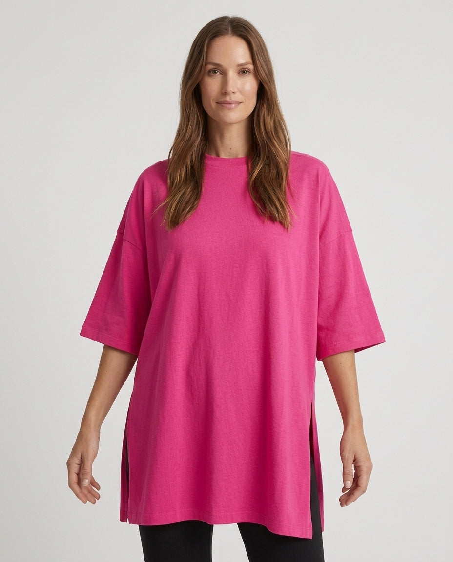 Women’s Oversized Tunic Top with Side Slits