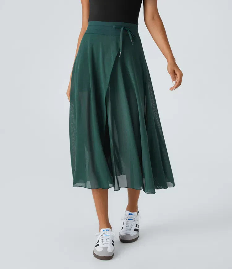 Women's High-Waisted Tulle Skirt Layered Flowy Midi Dressy Occasion