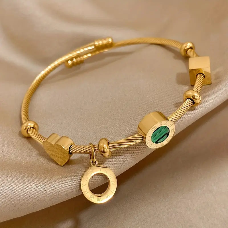 Women's Gold Bracelet Statement Jewellery Jewelry Gift for Women Weddings Parties Prom and Everyday Wear