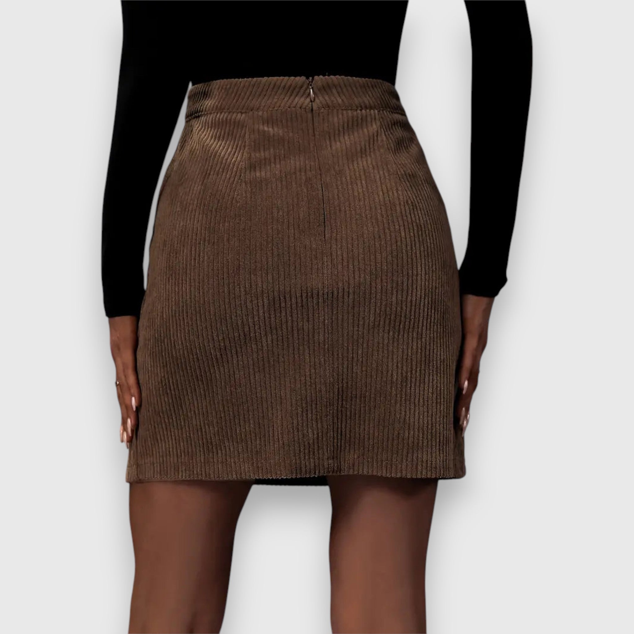 Women's Mini Skirt High Waist Fitted Front Split Casual Everyday Style