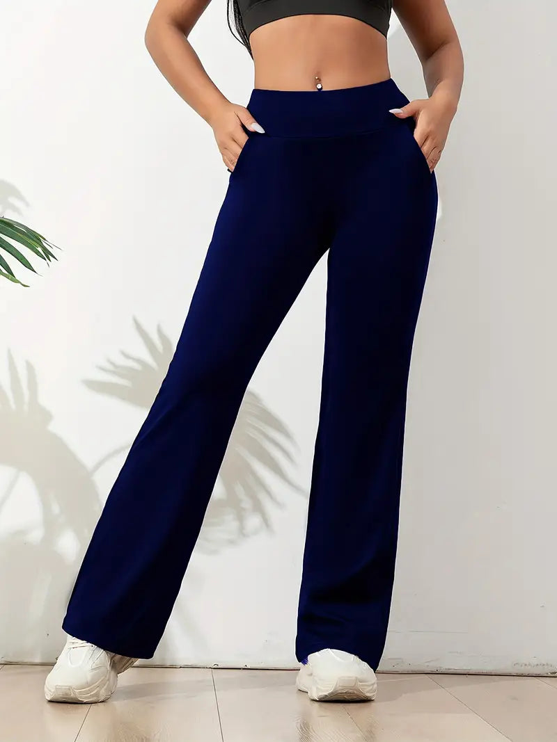 Women's High Waist Wide Leg Lounge Active Pants Outfit for Work Casual Days Holidays and Everyday Wear