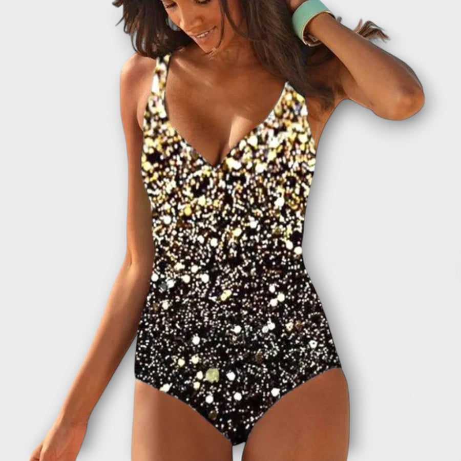 Women's Colourful Tricolor Swimsuit Swimwear for the Beach Poolside Holidays and Summer Sunbathing