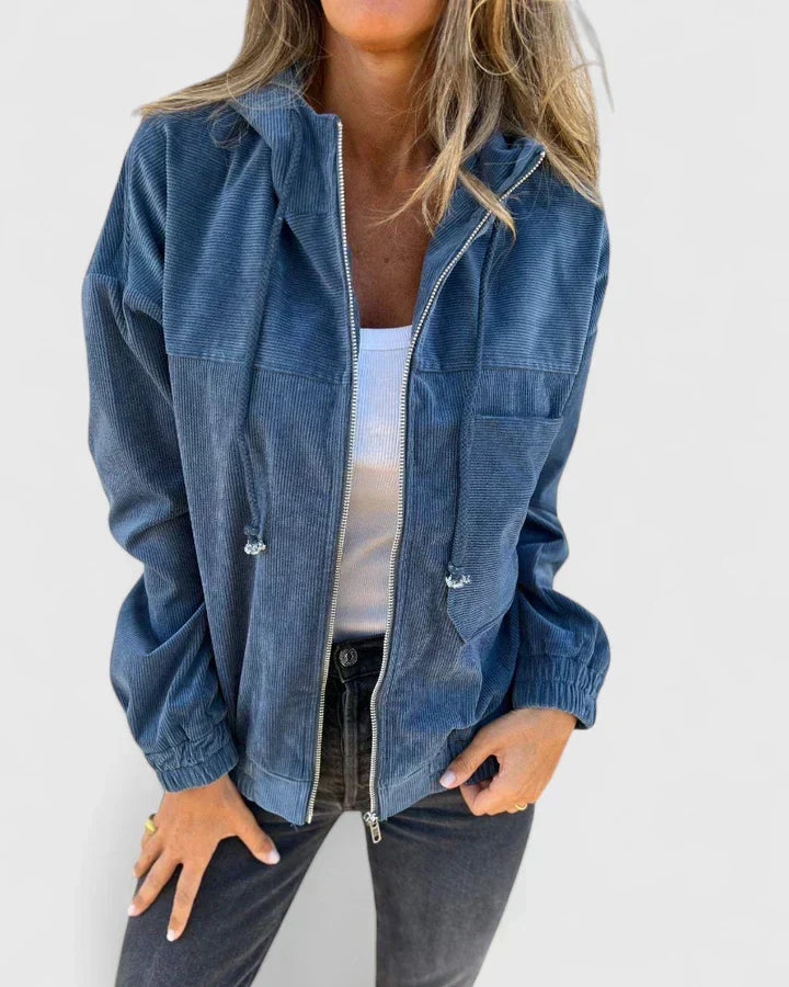Women's Casual Jacket Relaxed Fit Long Sleeve Zipper Closure Everyday Wear
