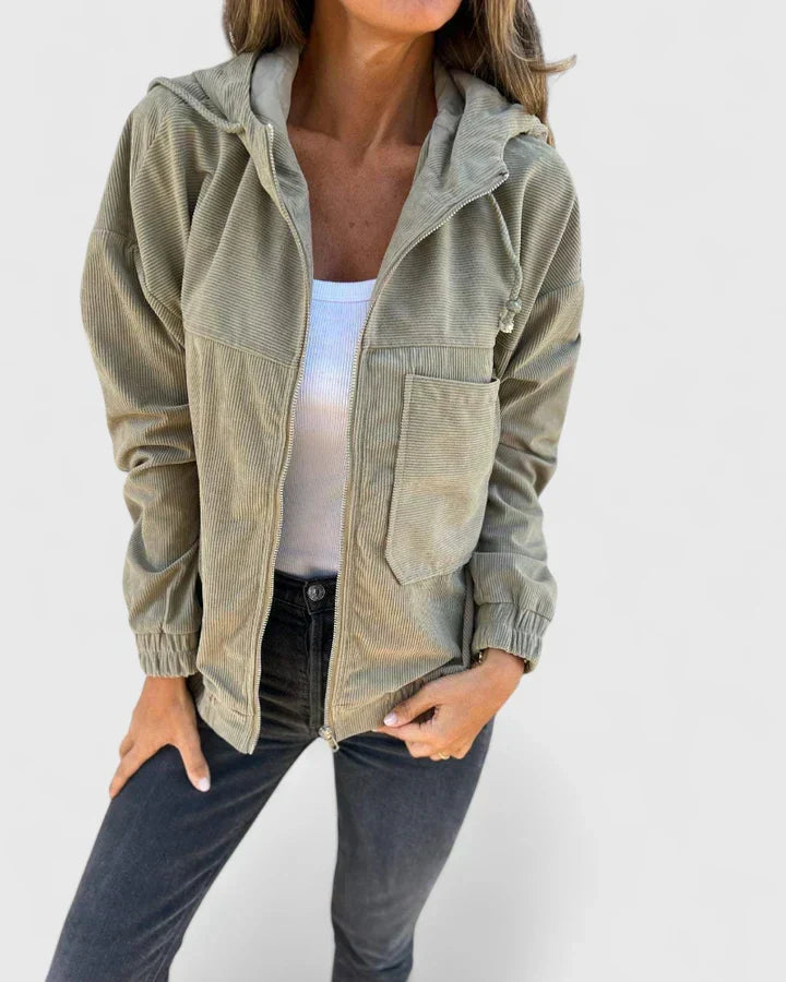 Women's Casual Jacket Relaxed Fit Long Sleeve Zipper Closure Everyday Wear