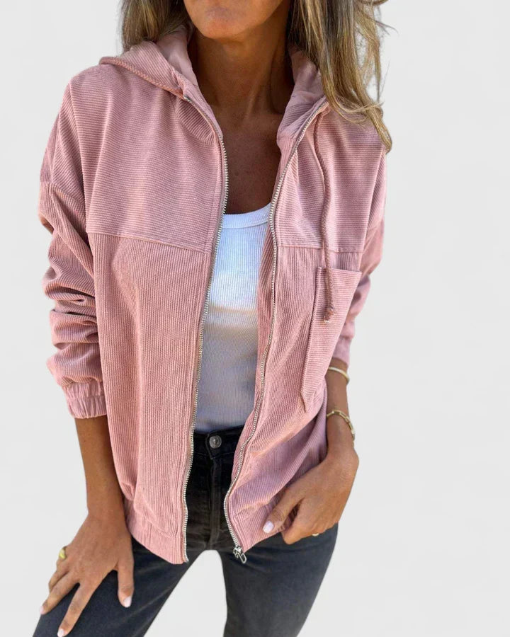 Women's Casual Jacket Relaxed Fit Long Sleeve Zipper Closure Everyday Wear