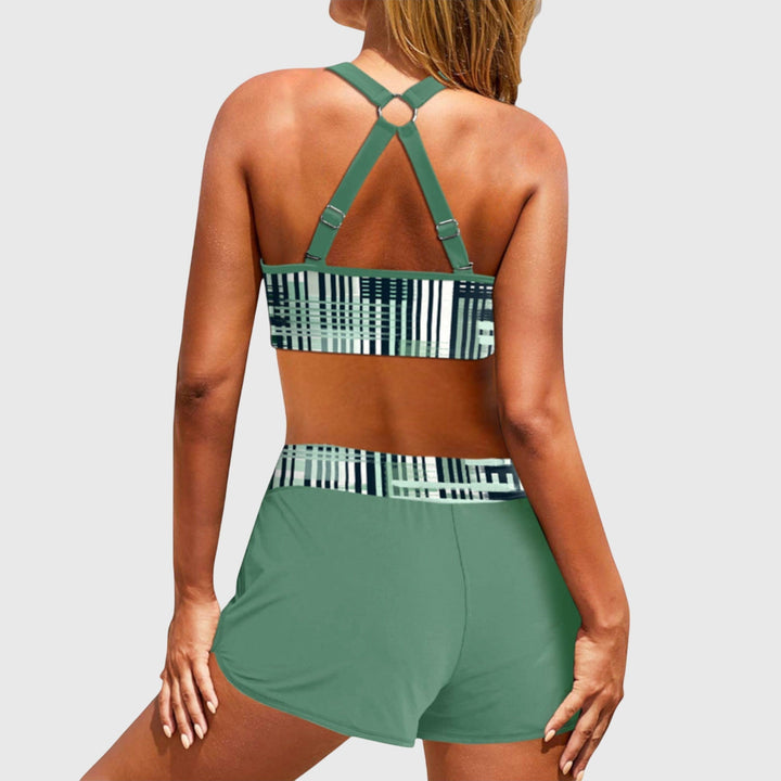 Women’s Stylish Ribbed Bikini | High-Waisted