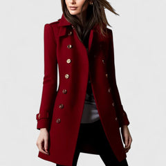 Women's Elegant Long Coat Tailored Fit Open Front Stylish Outerwear