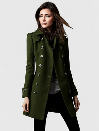 Women's Elegant Long Coat Tailored Fit Open Front Stylish Outerwear