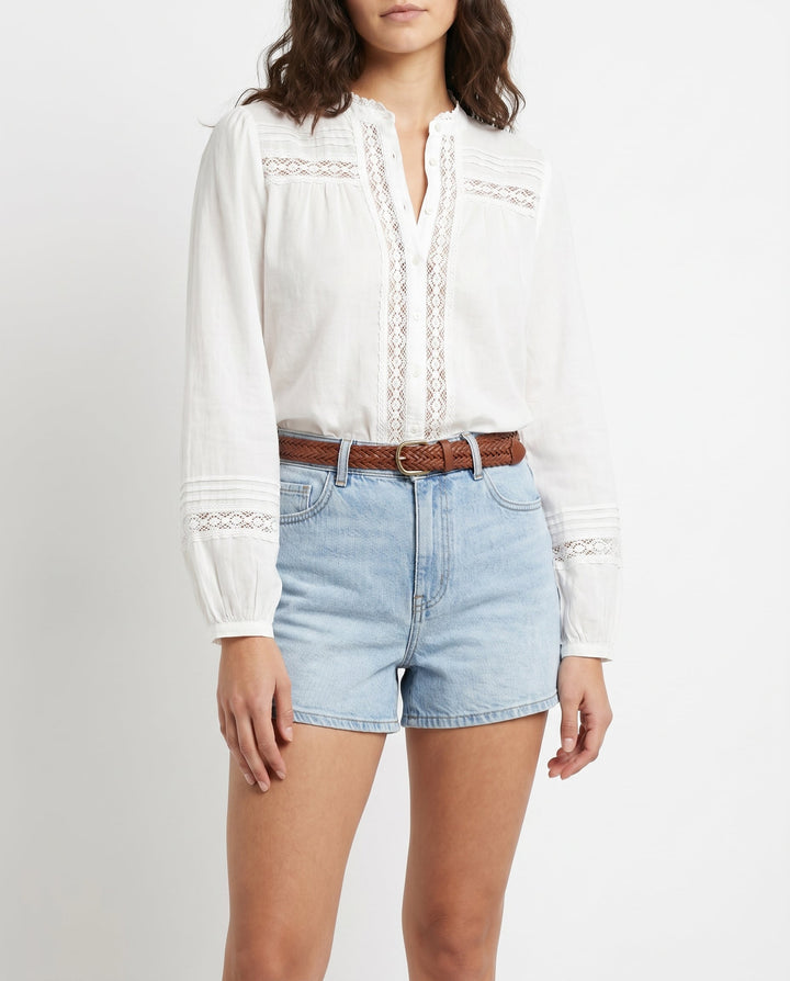 Women’s Elegant Lace Trim Blouse | Stylish