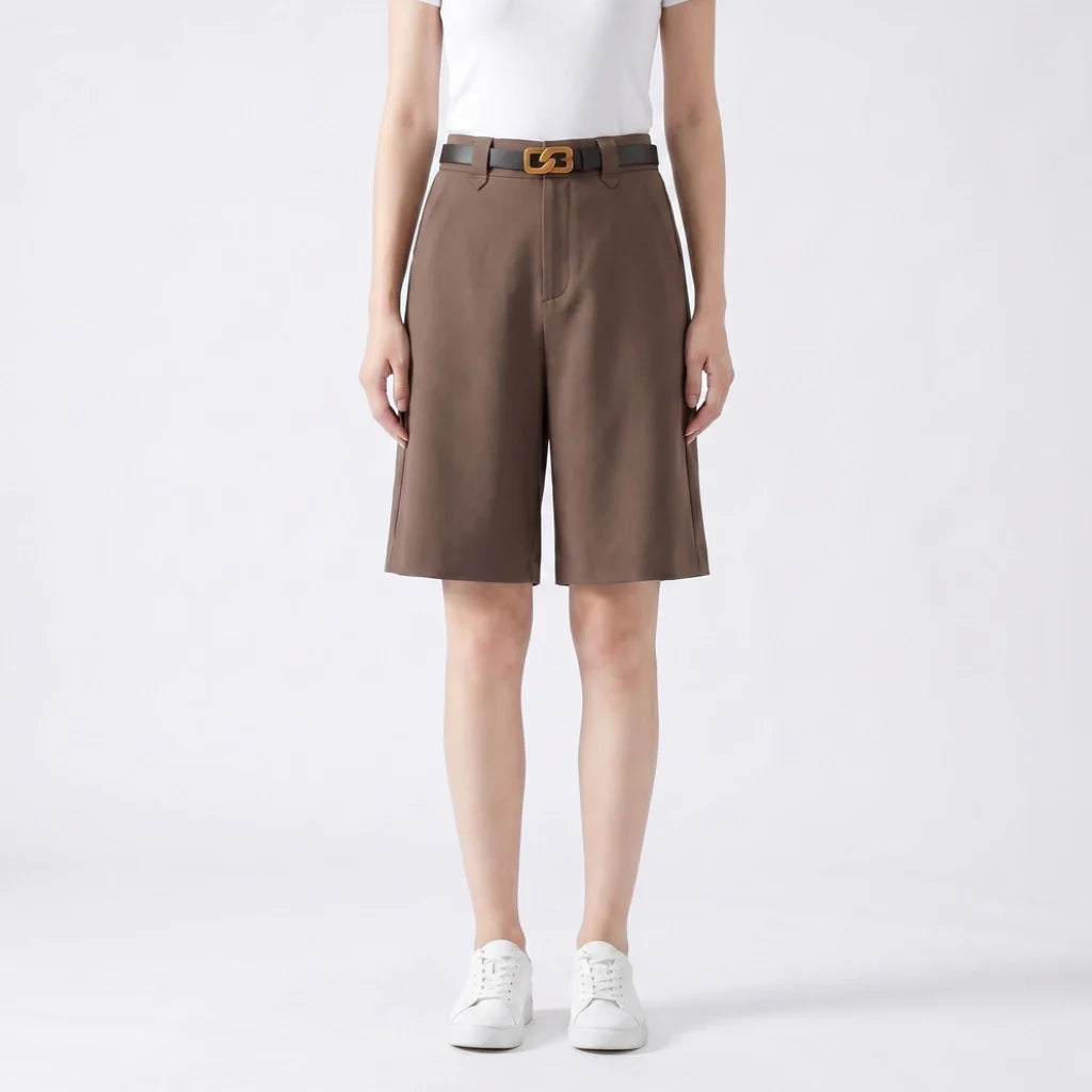 Women's Casual Wide-Leg Relaxed Shorts Outfit for Work Casual Days Holidays and Everyday Wear