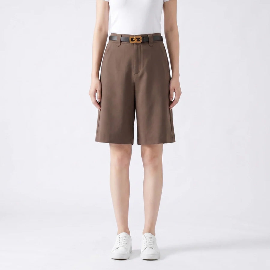Women's Casual Wide-Leg Relaxed Shorts Outfit for Work Casual Days Holidays and Everyday Wear