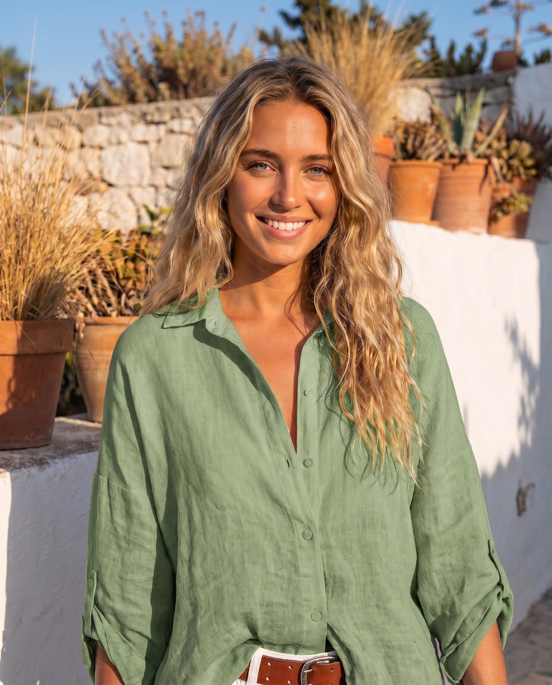 Women's Casual Shirt Outfit for Work Brunch Casual Days and Everyday Wear