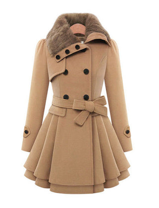 Women's Vintage-Inspired Trench Coat Classic Fit Double-Breasted Stylish Layering