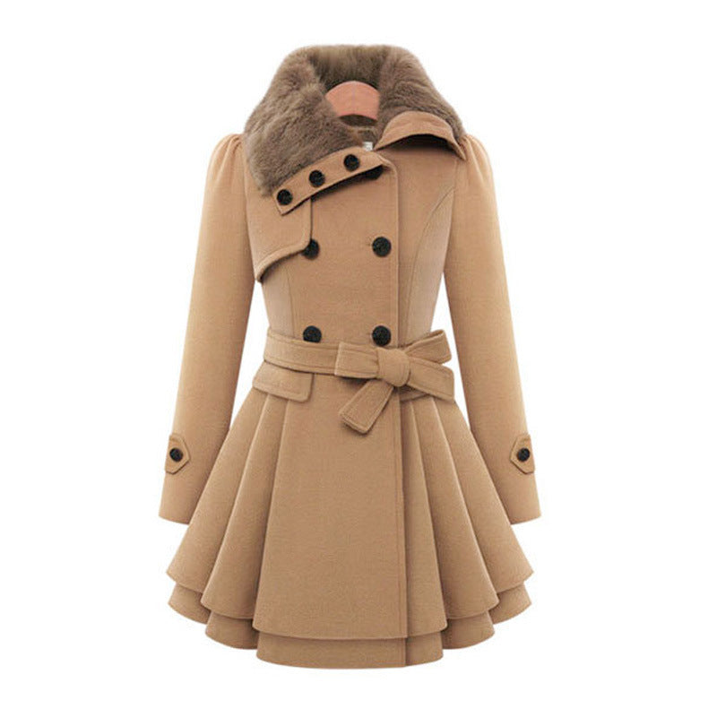 Women's Vintage-Inspired Trench Coat Classic Fit Double-Breasted Stylish Layering