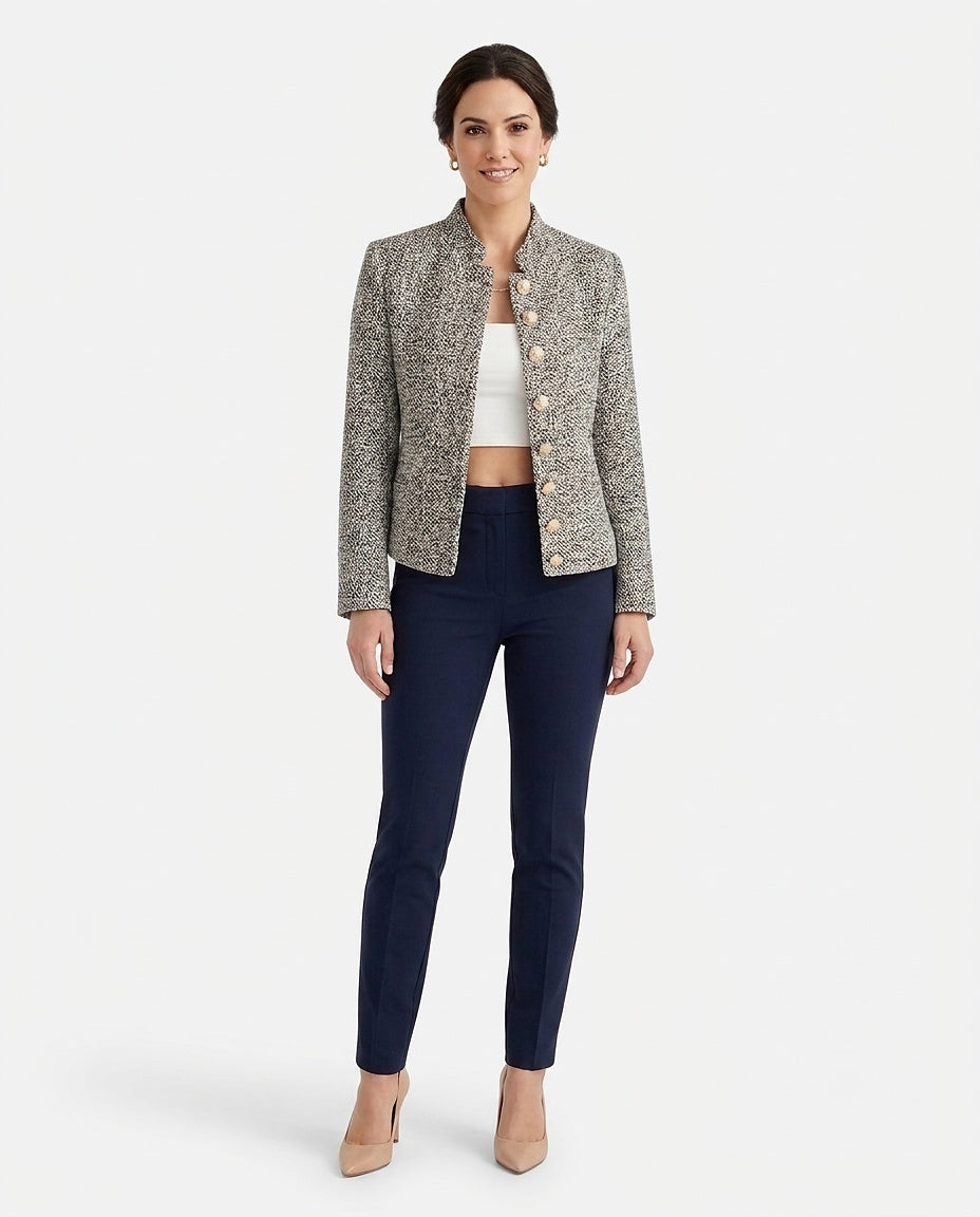 Women’s Textured Jacket with Button Front