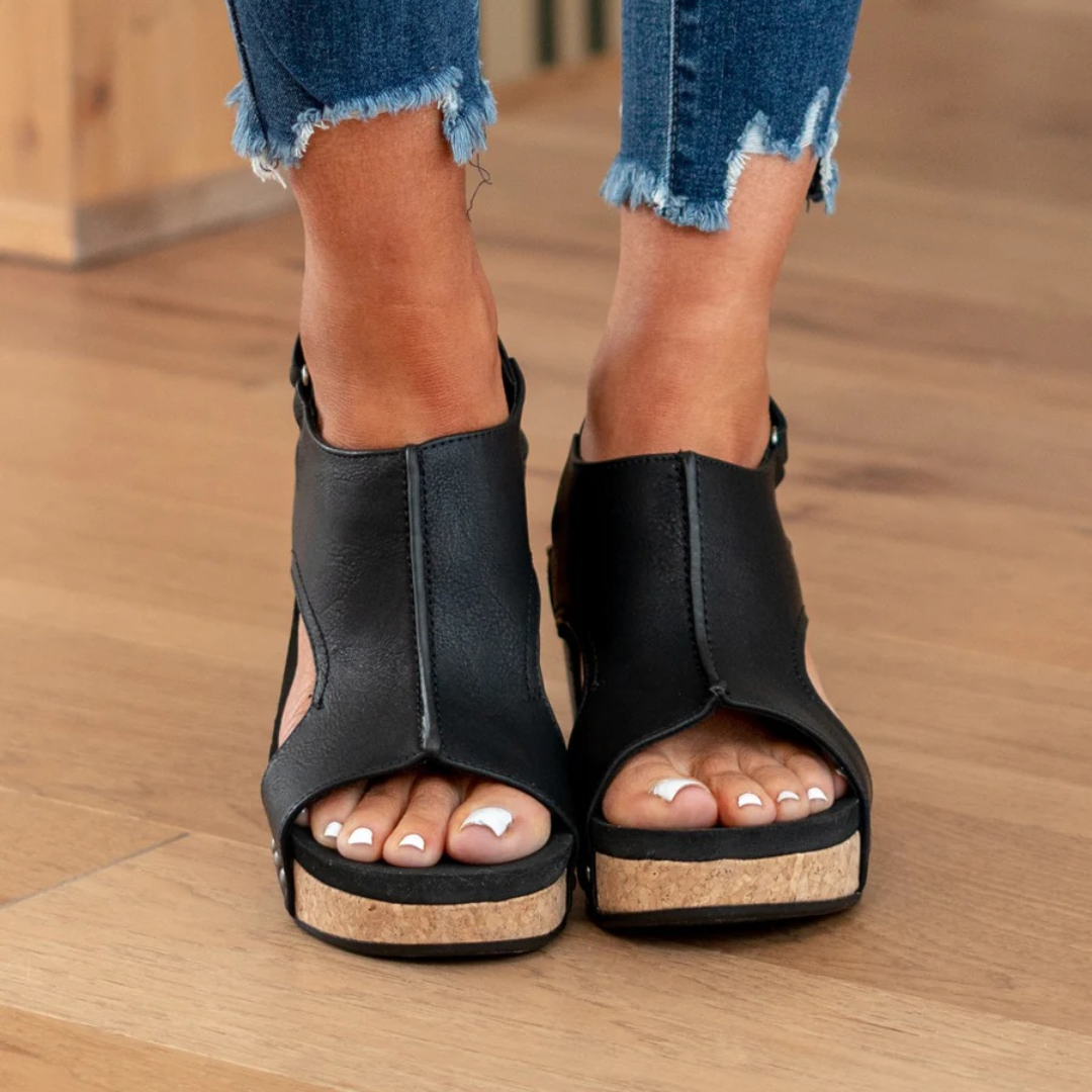 Women's Suede Wedge Footwear Sandals Footwear for Summer Holidays Weddings Parties and Everyday Wear