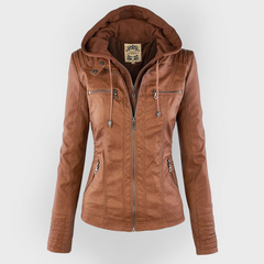 Women's Casual Hooded Jacket Relaxed Fit Full-Zip Lightweight Everyday