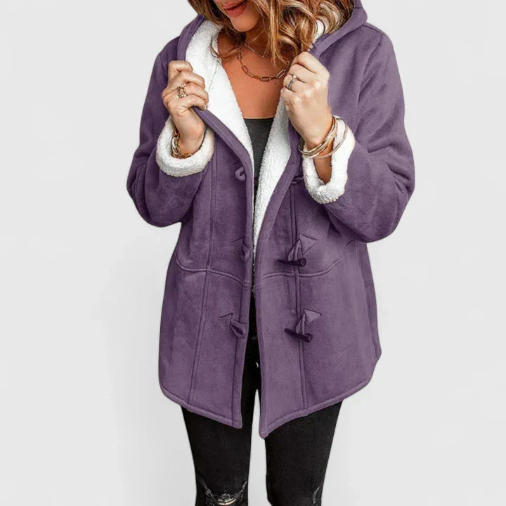 Women's Stylish Overcoat Tailored Fit Double-Breasted Classic Outerwear