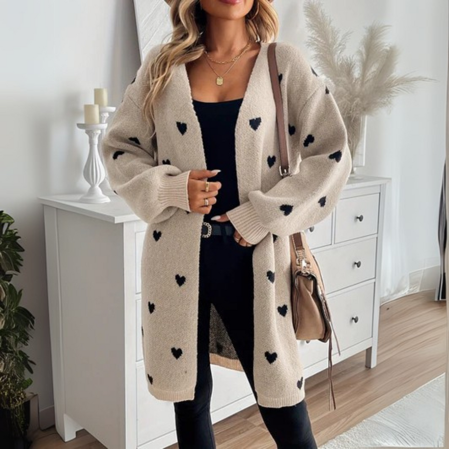 Women's Cozy Open Front Cardigan Long Sleeve Relaxed Fit Layering Casual
