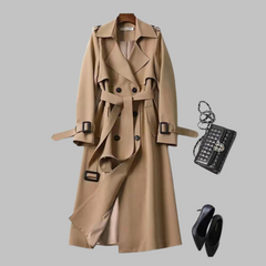 Women's Elegant Knee-Length Coat Loose Fit Stylish Layering Everyday