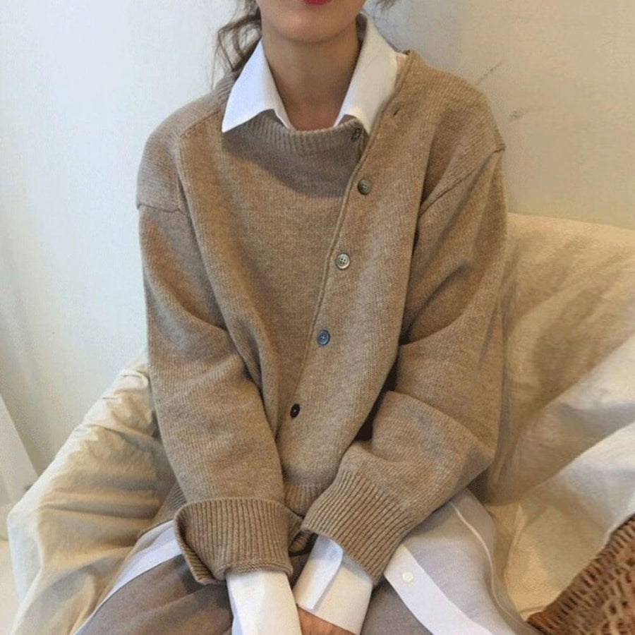 Women's Classic Cardigan Long Sleeve Button Closure Timeless Layering