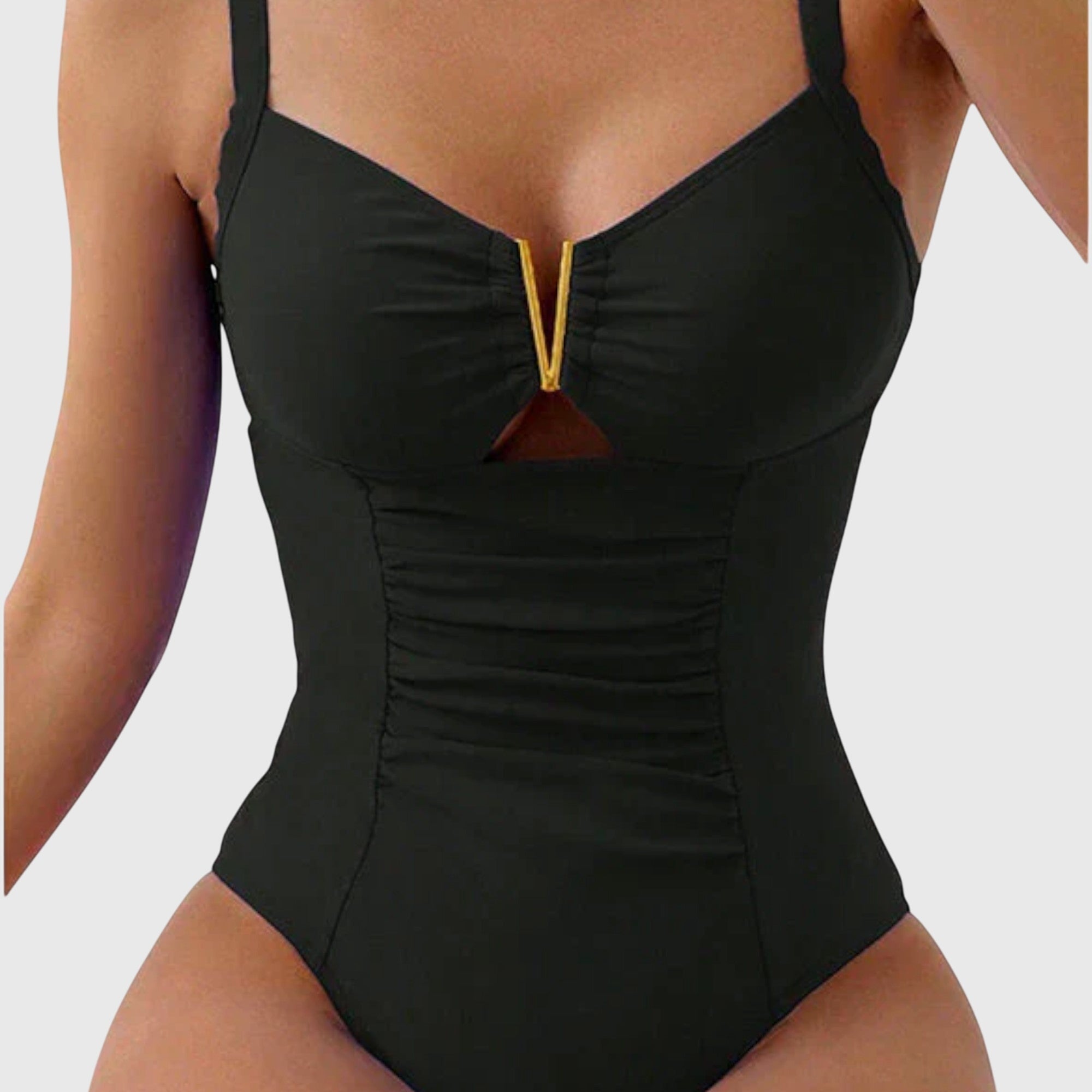 Women's V-Neck Swimsuit Swimwear for the Beach Poolside Holidays and Summer Sunbathing