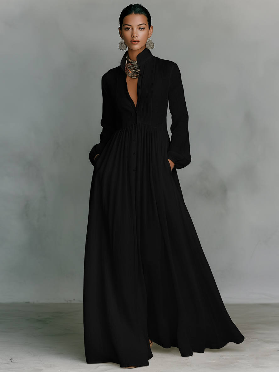Women's Minimalist Patchwork Maxi Dress Outfit for Summer Holidays Weddings Parties and Everyday Wear