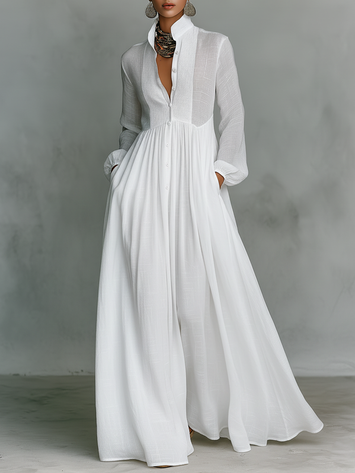 Women’s Minimalist Patchwork Dress | Maxi