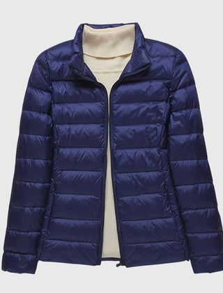 Women's Quilted Jacket Lightweight Zip Closure Casual Outdoor Stylish