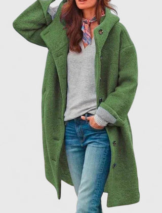Women's Elegant Overcoat Long Sleeve Tailored Fit Classic Layering
