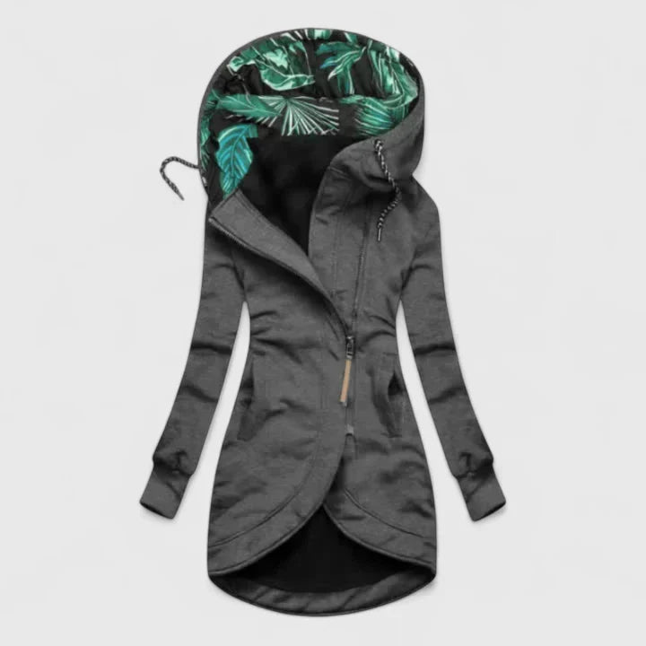 Women's Casual Jacket Relaxed Fit Long Sleeve Zipper Closure Everyday Wear