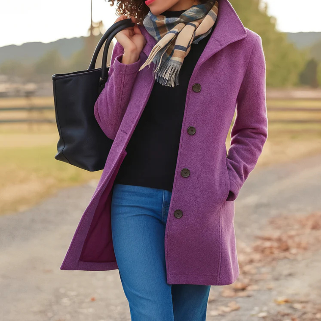 Women's Heritage Long Coat Relaxed Fit Classic Styling Everyday Layering