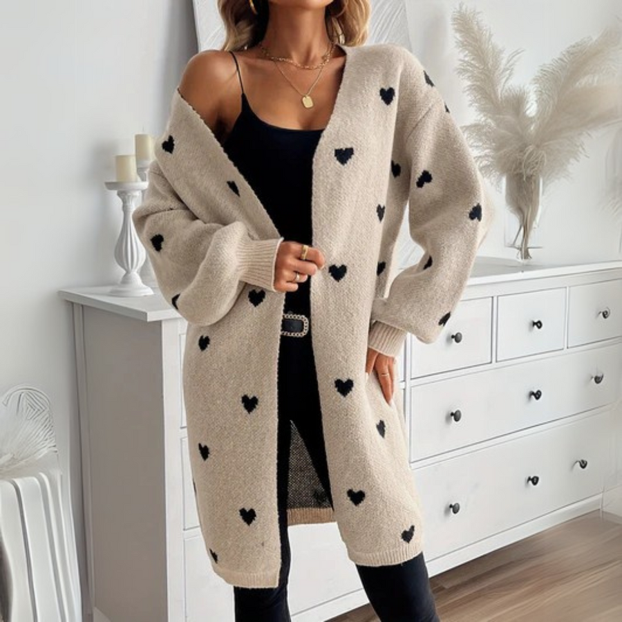Women's Cozy Open Front Cardigan Long Sleeve Relaxed Fit Layering Casual
