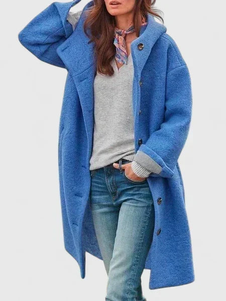 Women's Oversized Hooded Jacket Cozy Fleece Relaxed Fit Casual Layering