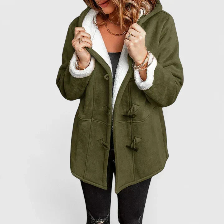 Women's Stylish Overcoat Tailored Fit Double-Breasted Classic Outerwear