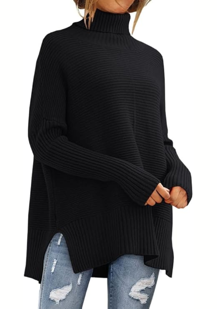 Women's Elegant Turtleneck Sweater Slim Fit Long Sleeve Classic Casual