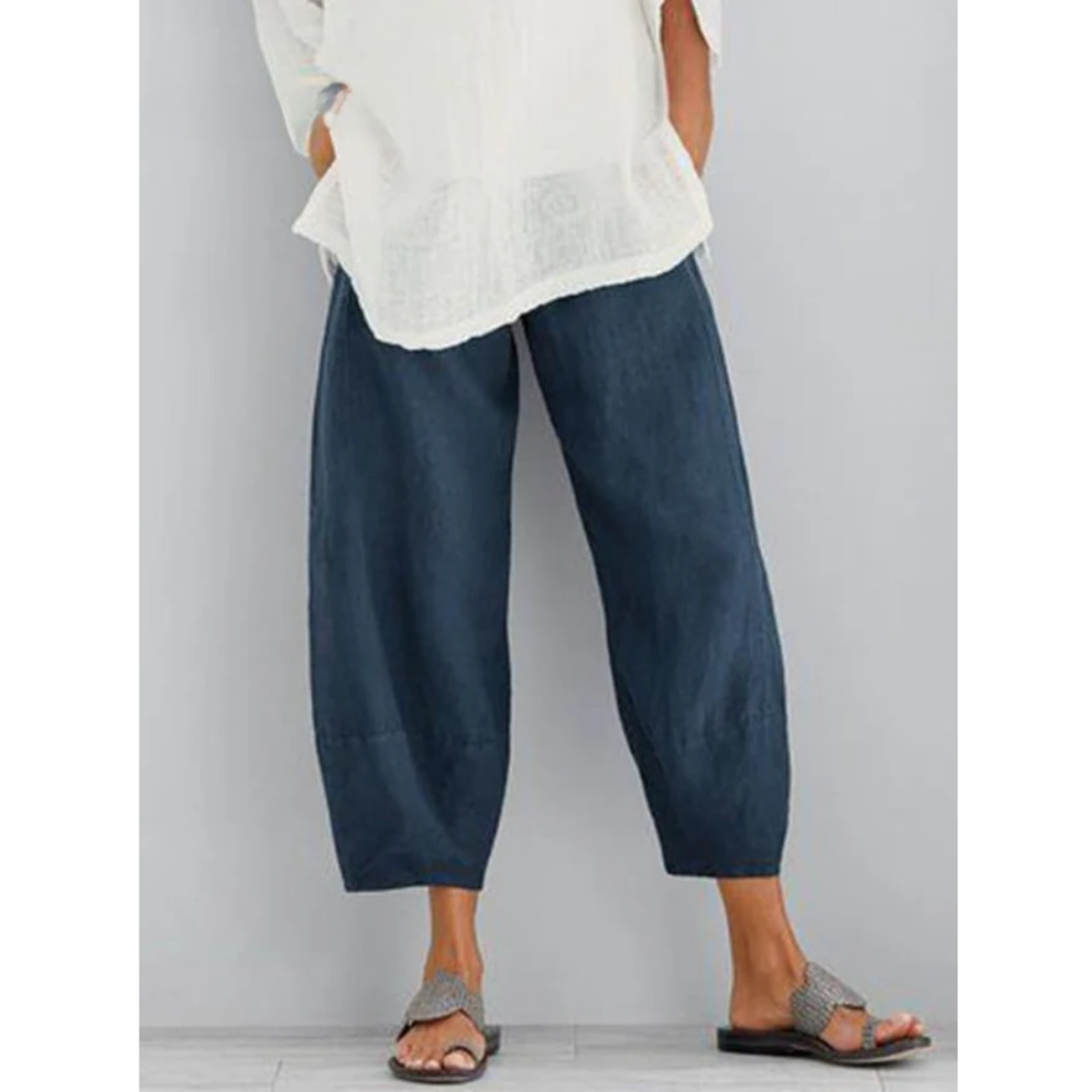 Women's Relaxed Straight-Leg Leisure Casual Pants Outfit for Work Casual Days Holidays and Everyday Wear