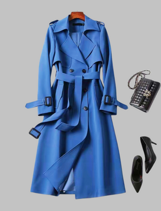 Women's Elegant Knee-Length Coat Loose Fit Stylish Layering Everyday