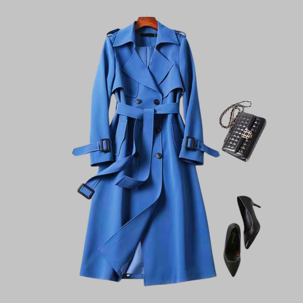 Women's Elegant Knee-Length Coat Loose Fit Stylish Layering Everyday