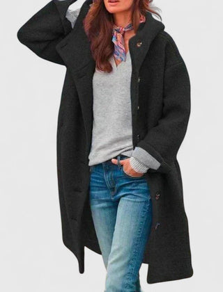 Women's Elegant Overcoat Long Sleeve Tailored Fit Classic Layering
