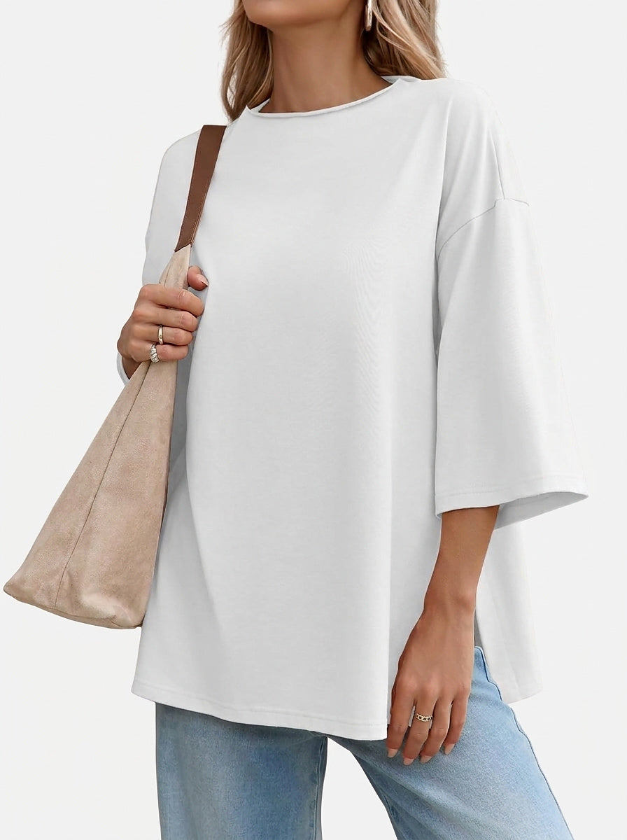 Women’s Oversized Tunic Top with Side Slits