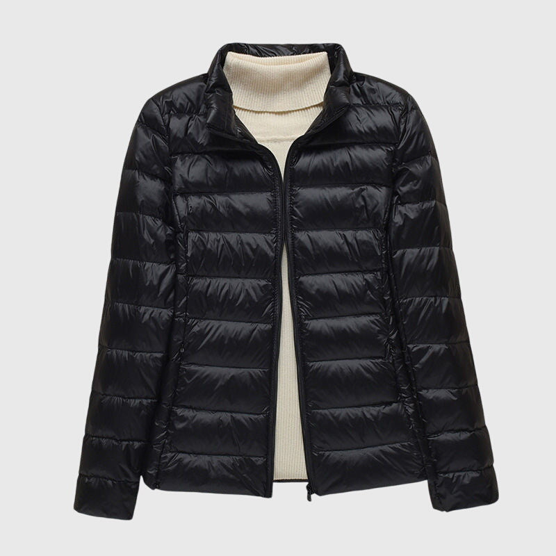 Women's Quilted Jacket Lightweight Zip Closure Casual Outdoor Stylish