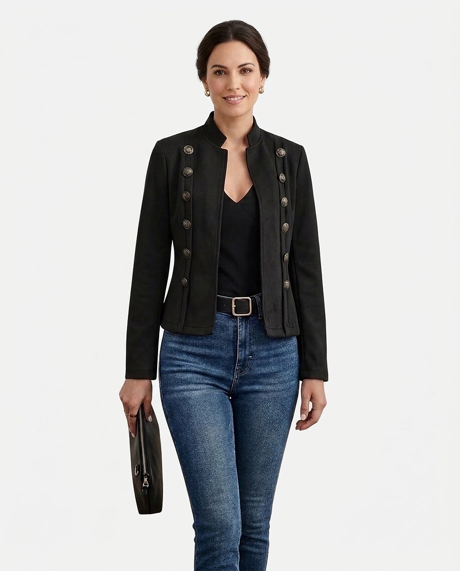 Women’s Double Breasted Military Style Jacket