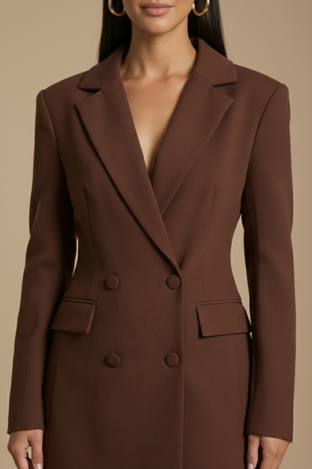Women's Double-Breasted Mini Blazer Dress Outfit for Summer Holidays Weddings Parties and Everyday Wear