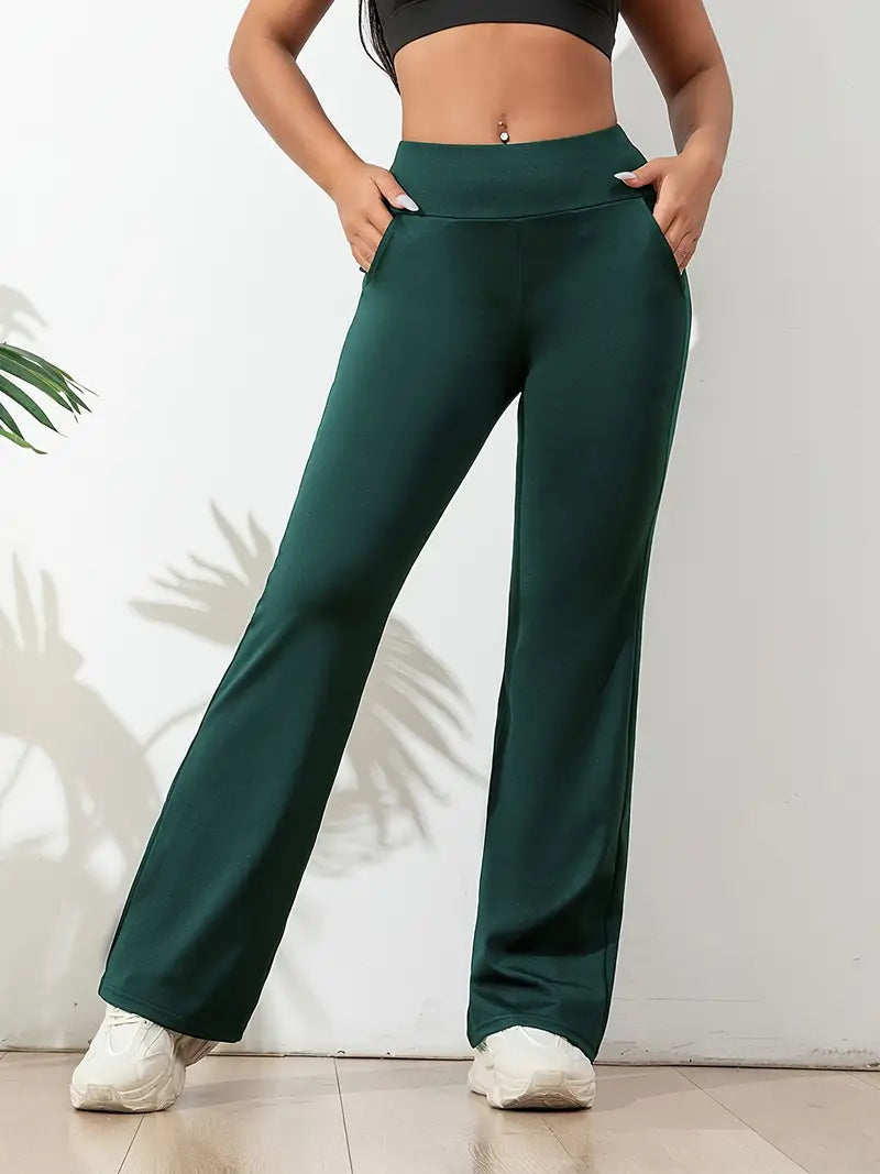 Women's High Waist Wide Leg Lounge Active Pants Outfit for Work Casual Days Holidays and Everyday Wear