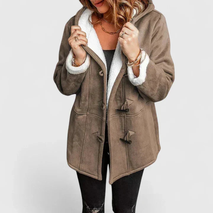 Women's Stylish Overcoat Tailored Fit Double-Breasted Classic Outerwear