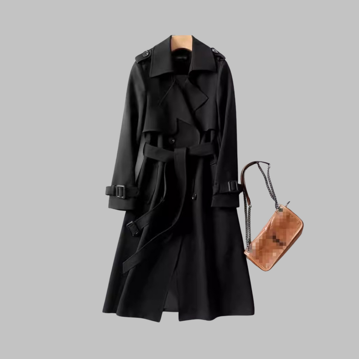 Women's Elegant Knee-Length Coat Loose Fit Stylish Layering Everyday
