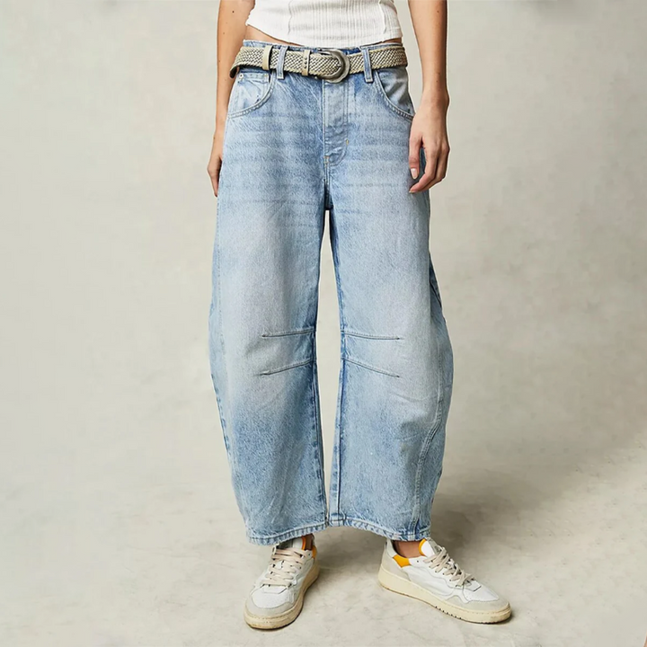 Women’s Relaxed Fit Barrel Jeans | High Waist Denim