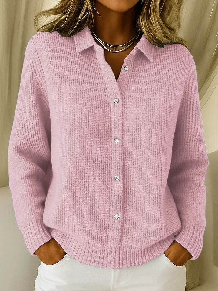 Women's Cozy Knit Cardigan Open Front Long Sleeve Casual Layering