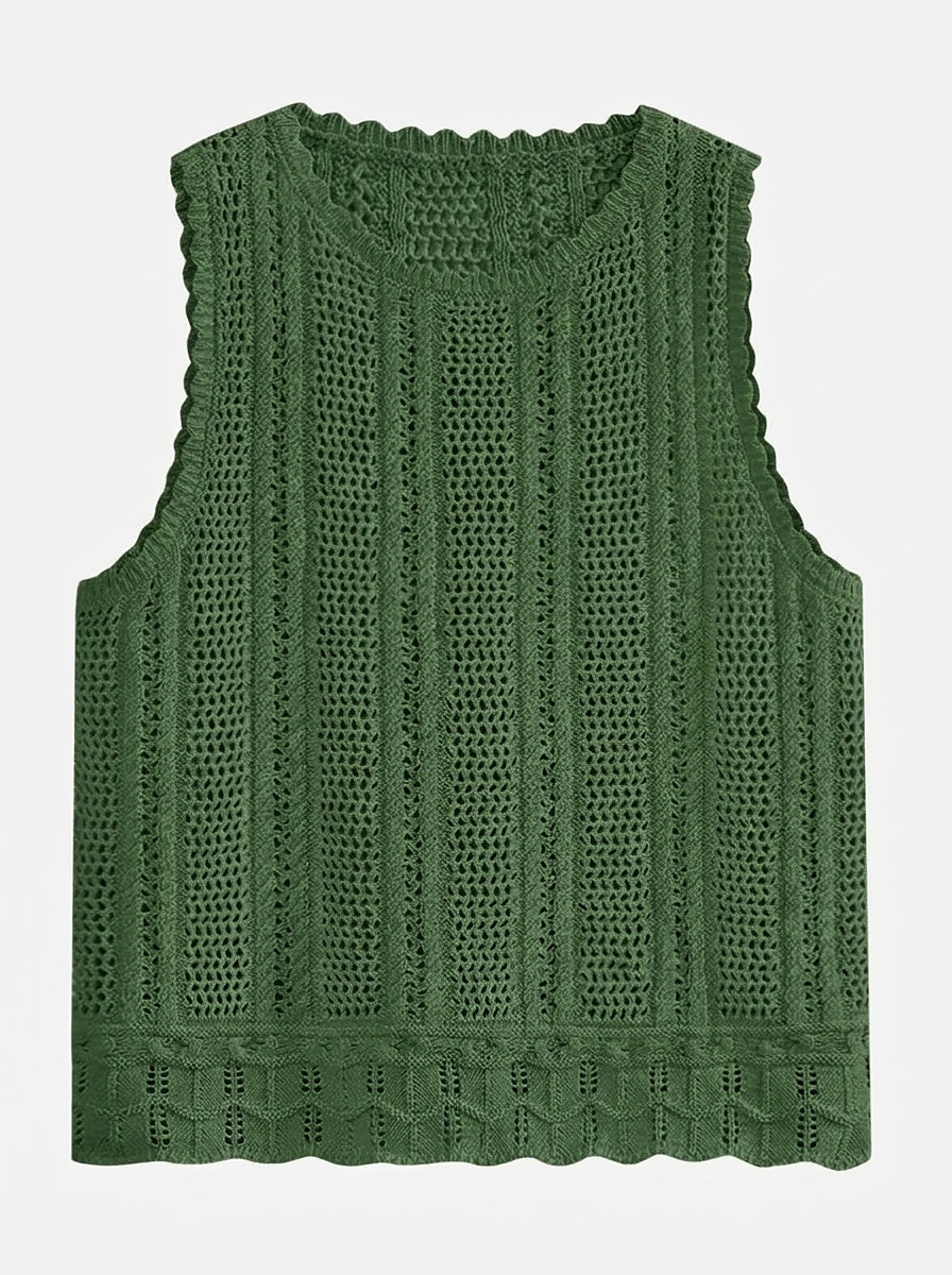 Women’s Sleeveless Crochet Tank Top
